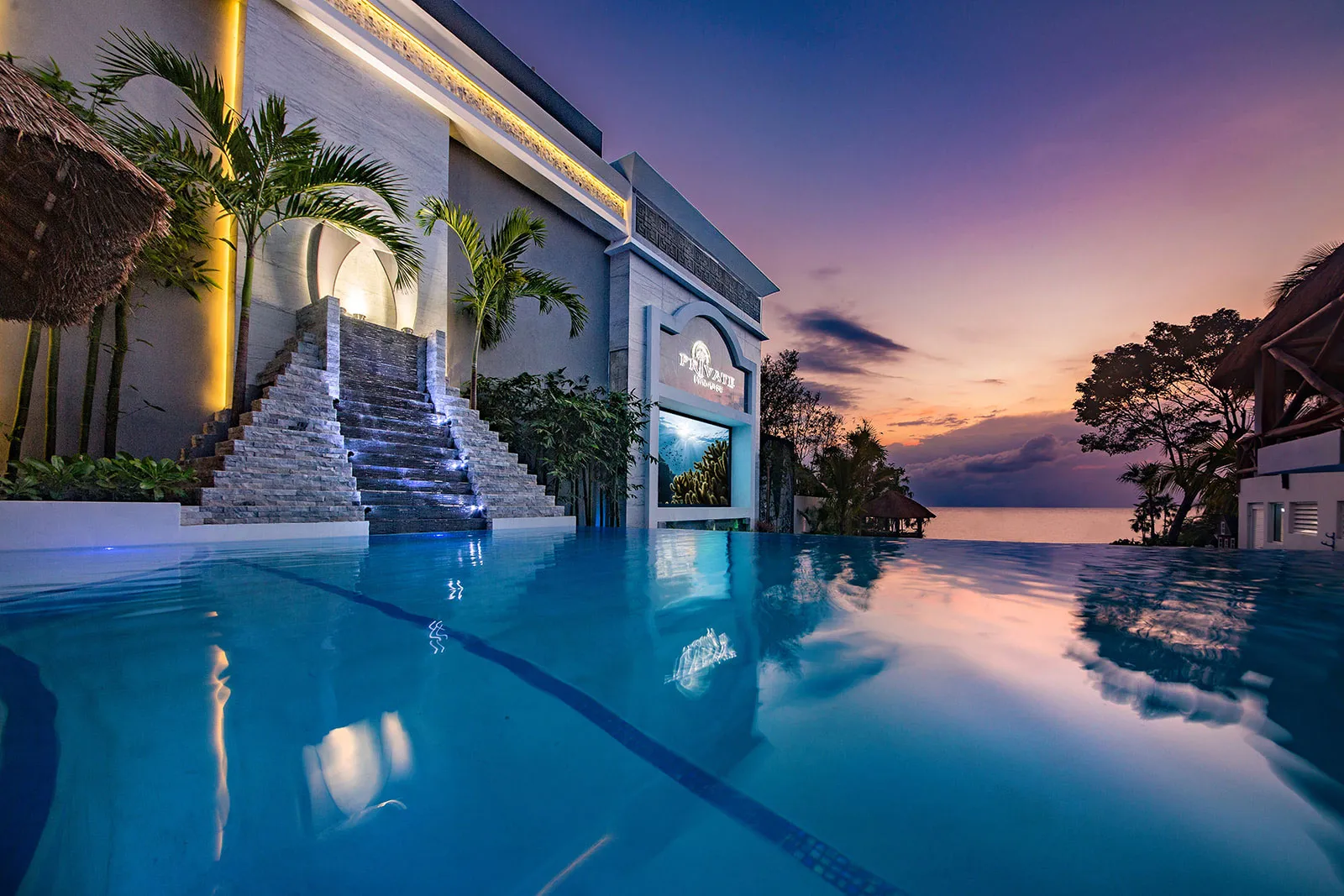 Private Paradise — interior living spaces — luxury villa in Cozumel